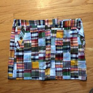 JCrew plaid preppy mini skirt